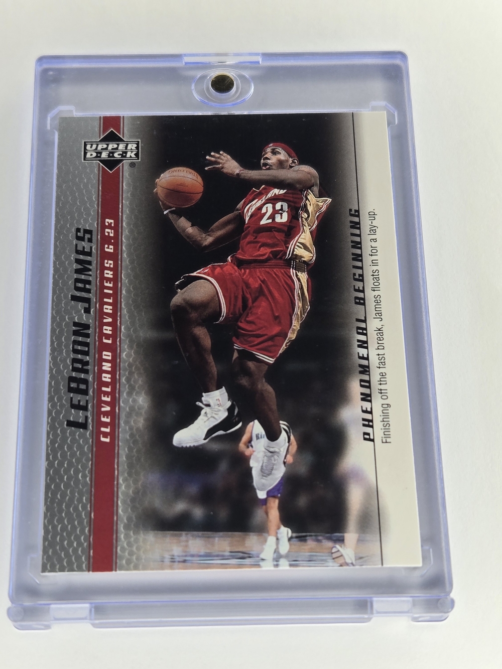 LeBron James Rookie Basketball Card Phenominal Beginning Red Jersey Cavaliers - Picture 14 of 15